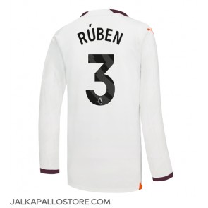 Manchester City Ruben Dias #3 Vieraspaita 2023-24 Pitkähihainen